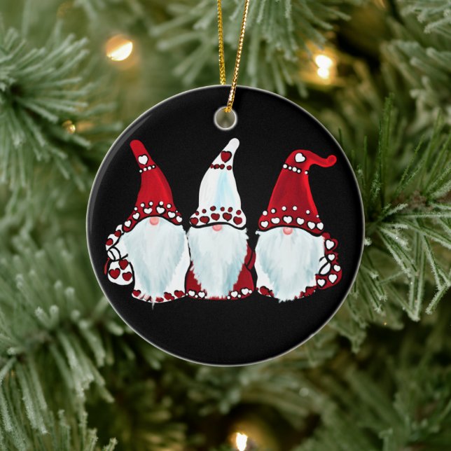 GNOME VALENTINE  JULGRANSPRYDNAD KERAMIK (Träd)