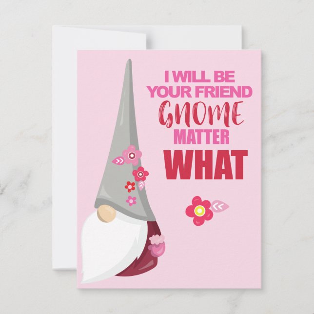Gnome Valentines dagskort Julkort (Framsida)