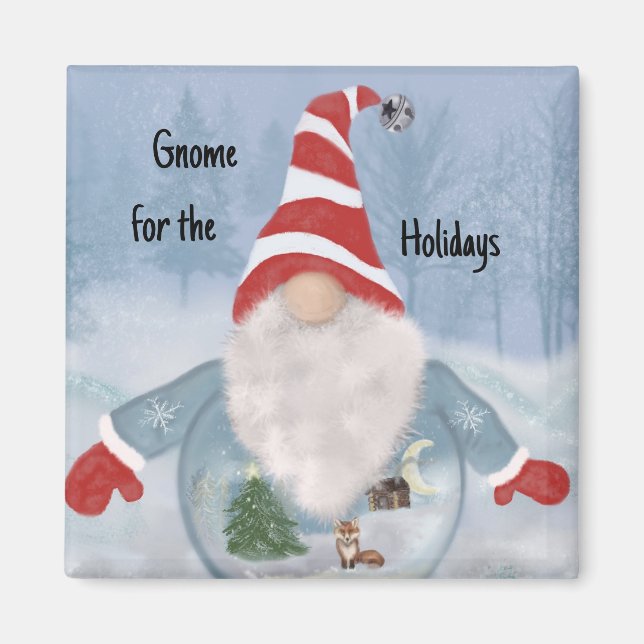 Gnome Winter Wonderland Magnet (Framsidan)