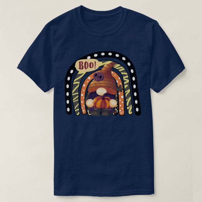 Gnome Witch Halloween Costume Pumpkin Autumn Fall T Shirt (Design framsida)