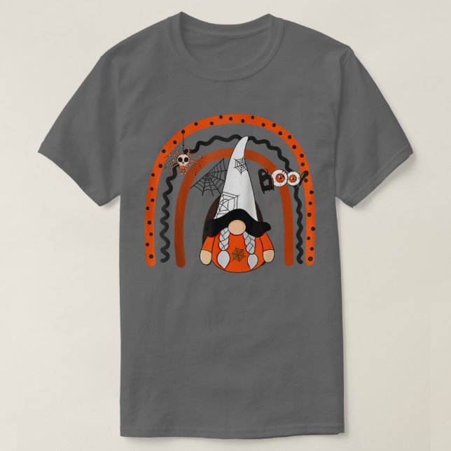 Gnome Witch Halloween Costume Pumpkin Autumn Fall T Shirt (Design framsida)