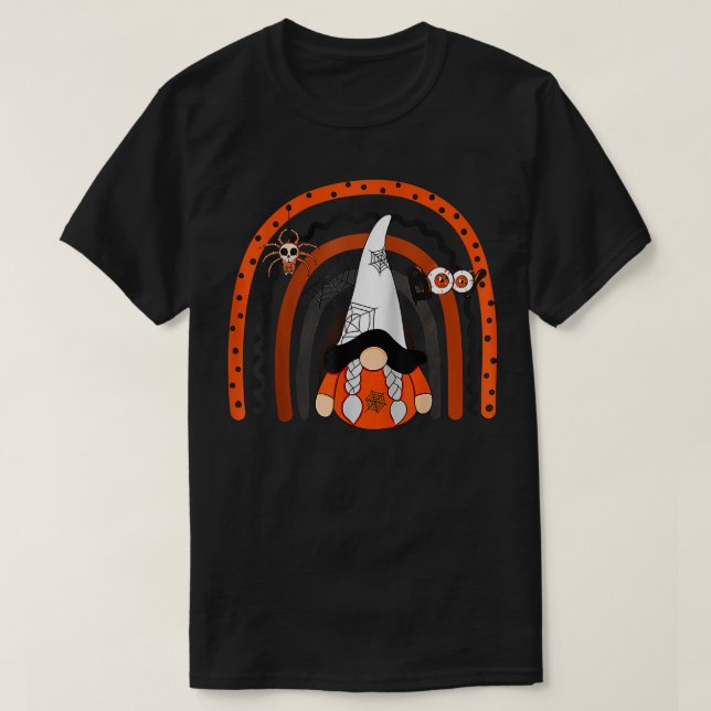Gnome Witch Halloween Costume Pumpkin Autumn Fall T Shirt (Design framsida)
