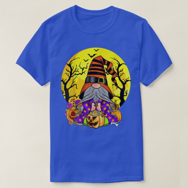 Gnome Witch Halloween Costume Pumpkin Autumn Fall T Shirt (Design framsida)