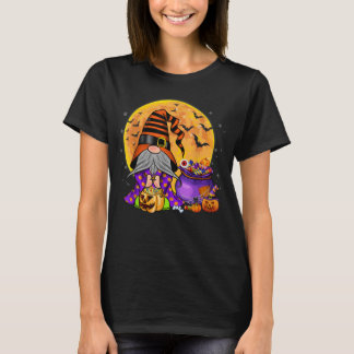 Gnome Witch Halloween Costume Pumpkin T Shirt