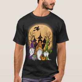 Gnome Witch Halloween Pumpkin Autumn Fall Helgdag T Shirt