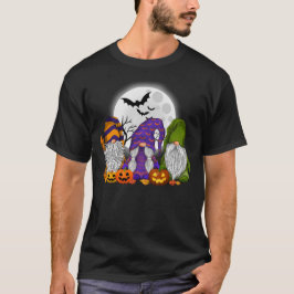 Gnome Witch Halloween Pumpkin Autumn Fall Helgdag T Shirt