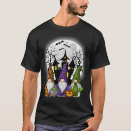 Gnome Witch Halloween Pumpkin Autumn Fall Helgdag T Shirt