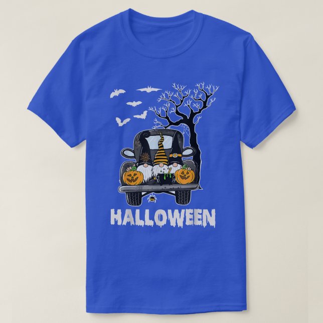 Gnome Witch Pumpkin Truck Drive Gnome Autumn Fall  T Shirt (Design framsida)
