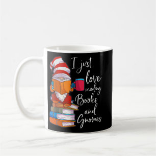 Gnome Women Girls Bok Älskare Reading Klubb Gnome Kaffemugg