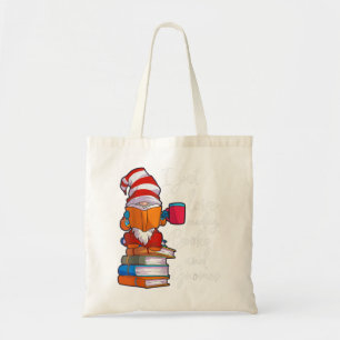 Gnome Women Girls Bok Älskare Reading Klubb Gnome Tygkasse