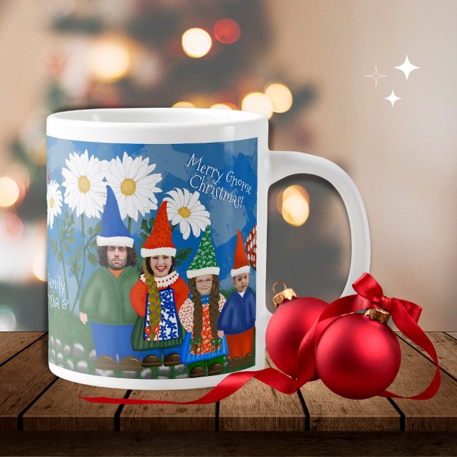 Gnome Your Family God jul Jumbo Mugg (Skapare uppladdad)
