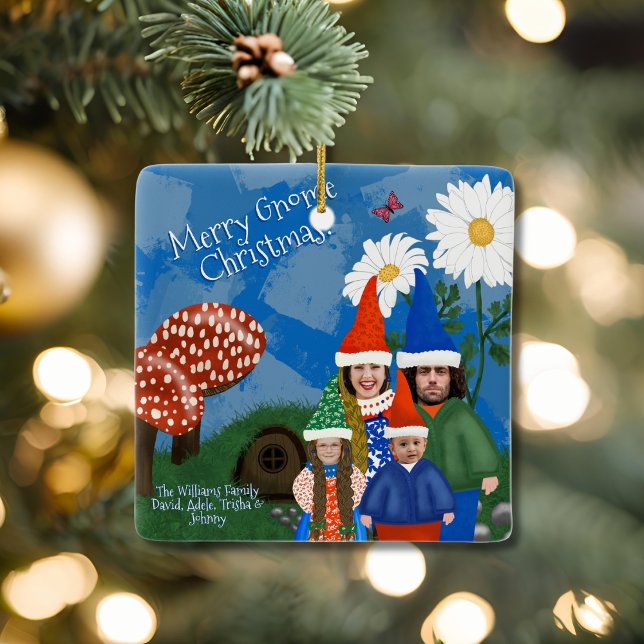 Gnome Your Family Julgransprydnad Keramik (Skapare uppladdad)