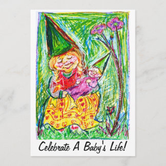 Gnomebaby showerinbjudningar inbjudningar