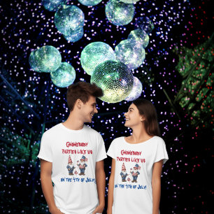 Gnomebody Party som USA Tshirt T Shirt