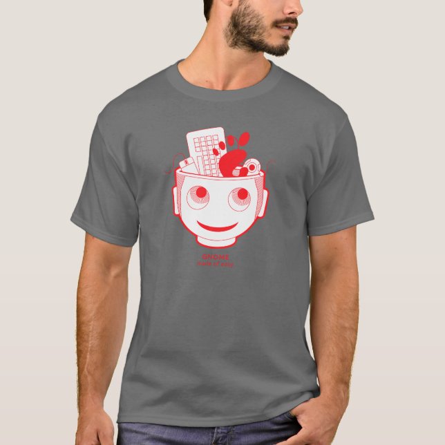 GNOMEhuvud Tee Shirt (Framsida)