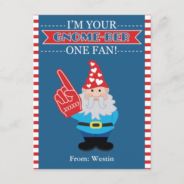 Gnomeklassrumvalentin Helg Vykort (Framsida)