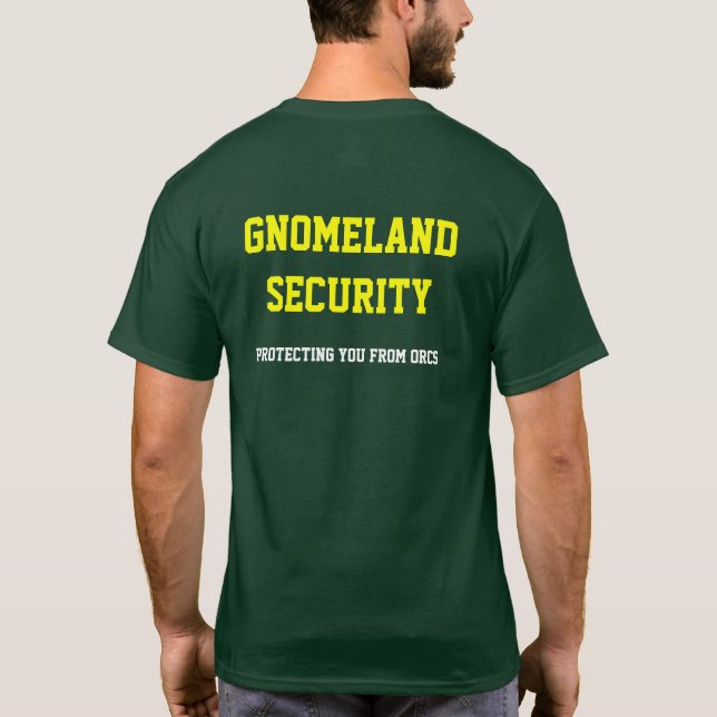 Gnomeland säkerhet t-shirt (Baksida)