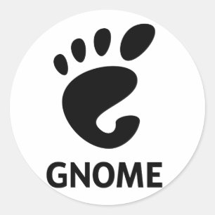 GNOMElogotyp Runt Klistermärke