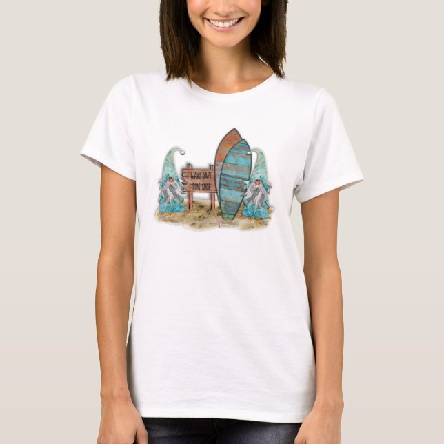 Gnomer för tropisk ytbeläggning av vattenfärgssegm t shirt (Framsida)