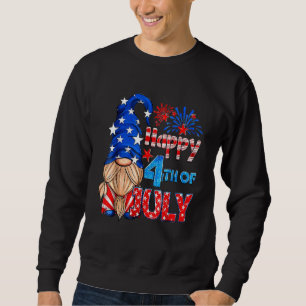 Gnomes 4:e juli 2022 Patriotic American US Gn Lång Ärmad Tröja