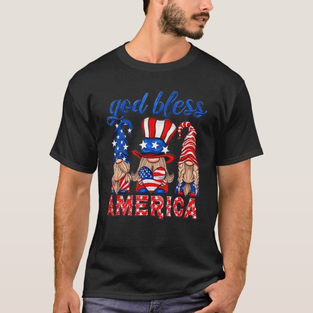 Gnomes 4:e juli 2022 Patriotic American US Gn T Shirt (Framsida)