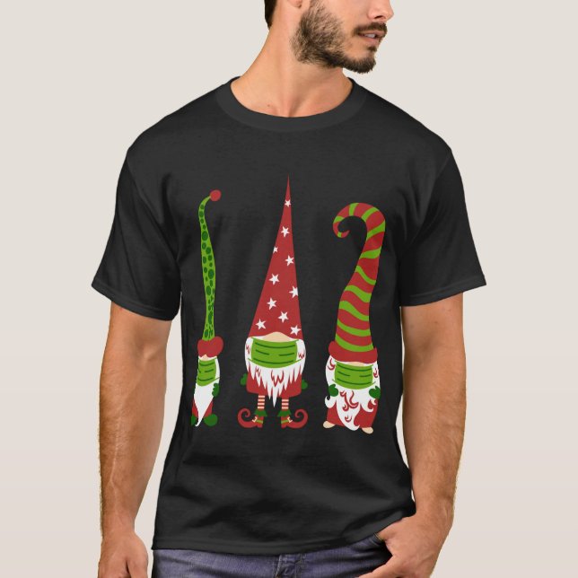 Gnomes Ansikte Mask Matcha familjeljjul Party P T Shirt (Framsida)