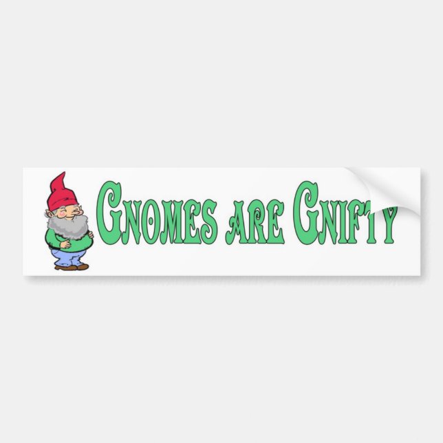 Gnomes är Gnifty! Bildekal (Framsidan)
