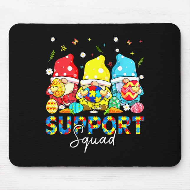 Gnomes Autism Awareness Shirts Support Squad Easte Musmatta (Framsidan)