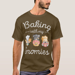 Gnomes Baking Women Funny Gnome Älskare 1814 T Shirt