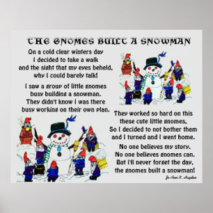GNOMES BYGGER SNÖGUBBE POSTER