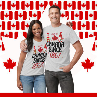 Gnomes Canada sedan 1867 Helgdag Unisex T Shirt