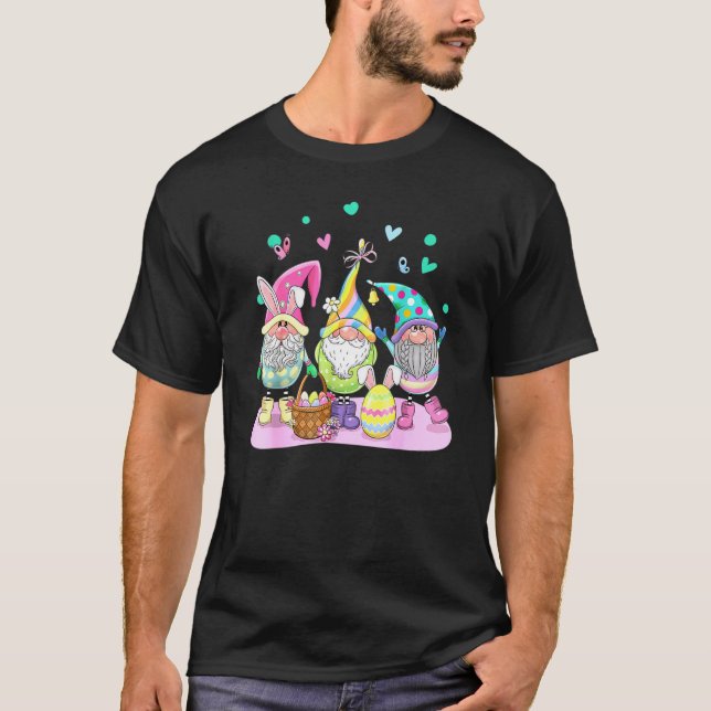 Gnomes Cute Ester Egg Apparel Påsk Day Morsa T Shirt (Framsida)