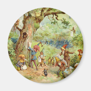 Gnomes, Elves och Älvor i Magic Forest Magnet