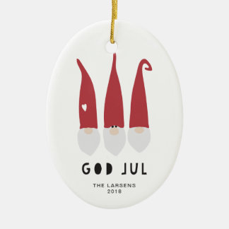 Gnomes för julprydnad julgransprydnad keramik