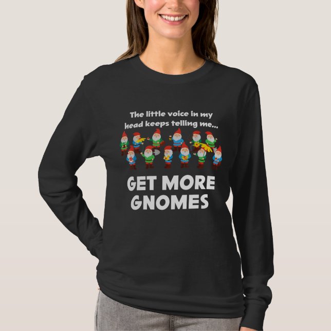  Gnomes Funny Garden Gnome för Gardener T Shirt (Framsida)