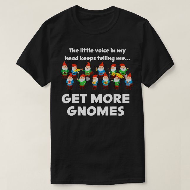  Gnomes Funny Garden Gnome för Gardener T Shirt (Design framsida)