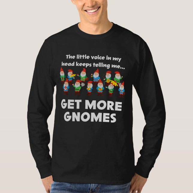  Gnomes Funny Garden Gnome för Gardener T Shirt (Framsida)