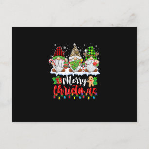 Gnomes God jul Family Matching Gnome Julafton Vykort