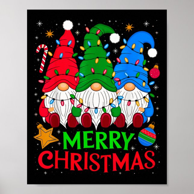 Gnomes God jul Julafton Matching Poster (Framsidan)