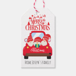 Gnomes god jul presentetikett