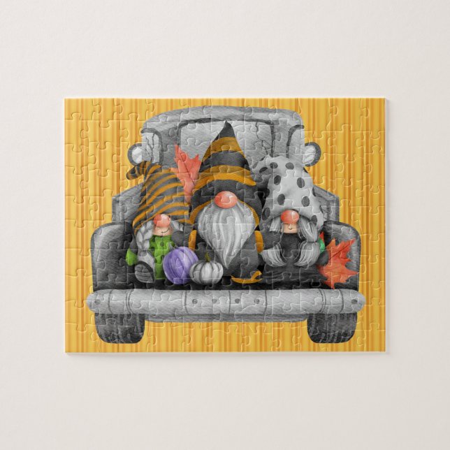 Gnomes Grått Lastbil Puzzle Pussel (Horisontell)
