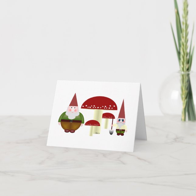 Gnomes Greeting Card Kort (Framsida)