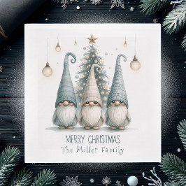 Gnomes gryningsfamilj vid jul, Personlig Pappersservett