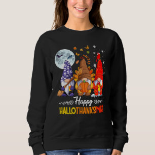 Gnomes Halloween Thanksgiving jul Lycklig Hall T Shirt