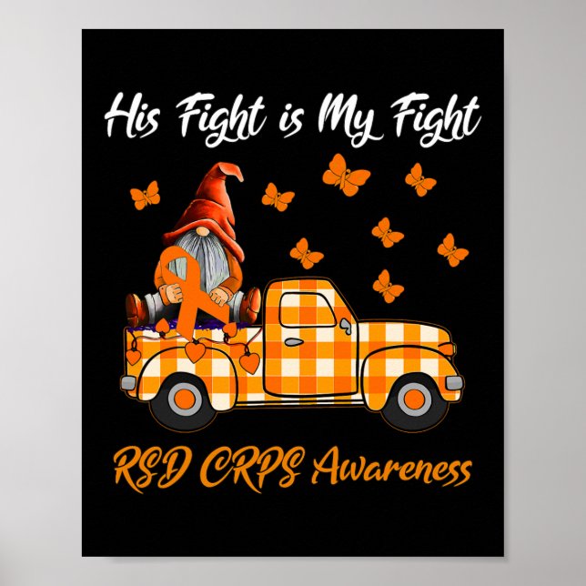 Gnomes hans kamp är min kamp mot RSD Crps Awarenes Poster (Framsidan)