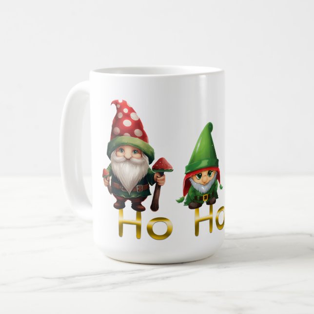 Gnomes Ho Ho Ho Christmas Kaffemugg (Framsida vänster)