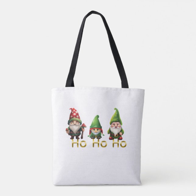 Gnomes Ho Ho Ho Christmas Tygkasse (Baksida)