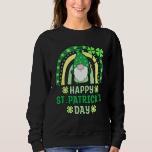 Gnomes Holding Shamrock Leopard Rainbow St Patrick T Shirt