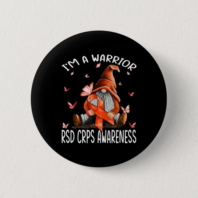 Gnomes I är en Warrior Rsd Crps Awareness Butterfl Knapp (Framsida)