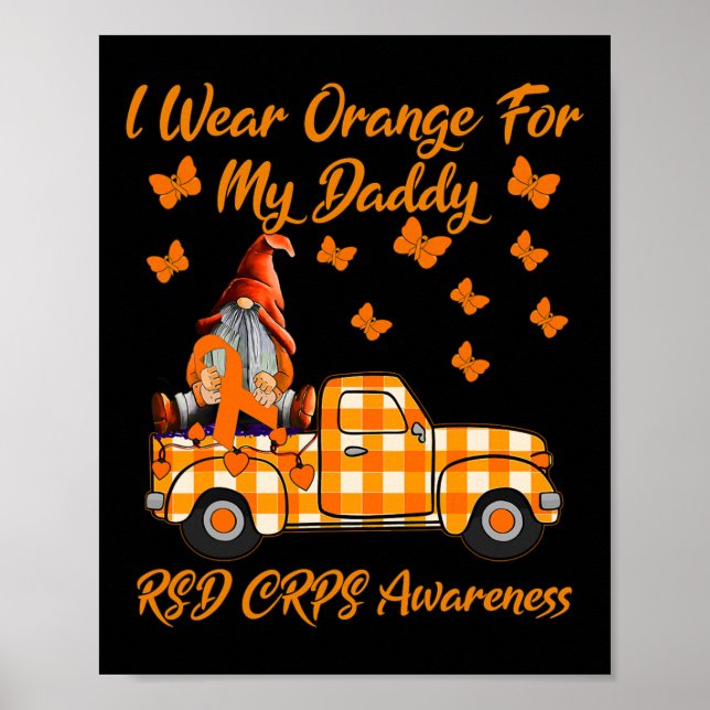 Gnomes I Bära Orange för min pappa RSD CRPS Awaren Poster (Framsidan)